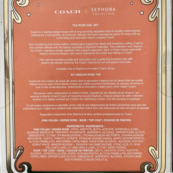 🌹 Coach Sephora Collection Tea Rose Nail Set 🌹 - Picture 8 of 8